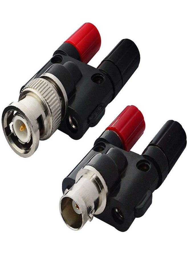 Onelinkmore BNC Kits - 4 Type BNC Male Female to 2X 4mm Dual Banana Female Male Socket Binding Post RF Coax Coaxial Splitter Connector Banana Adapter - Image 4